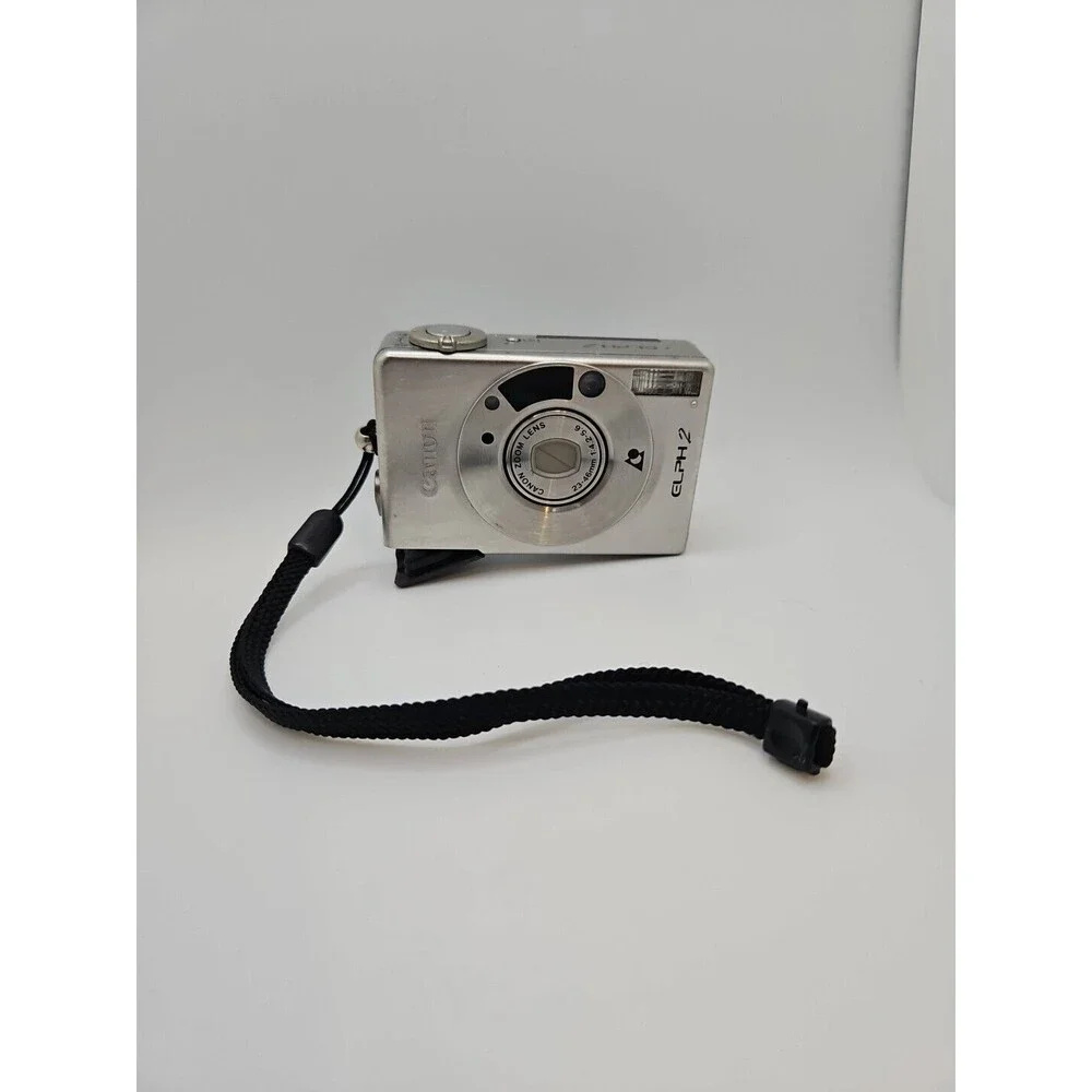 Canon ELPH 2 Point & Shoot Film Camera - Silver Broken / Not Tested / For Parts